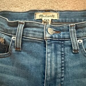 Madewell Straight Leg Jeans in Mid Blue Wash